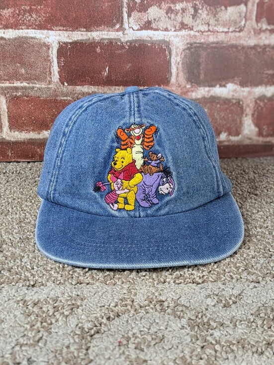 Disney Other - Disney Winnie the Pooh Vintage Fitted Denim Baseball Hat Girls Size 4 6X
